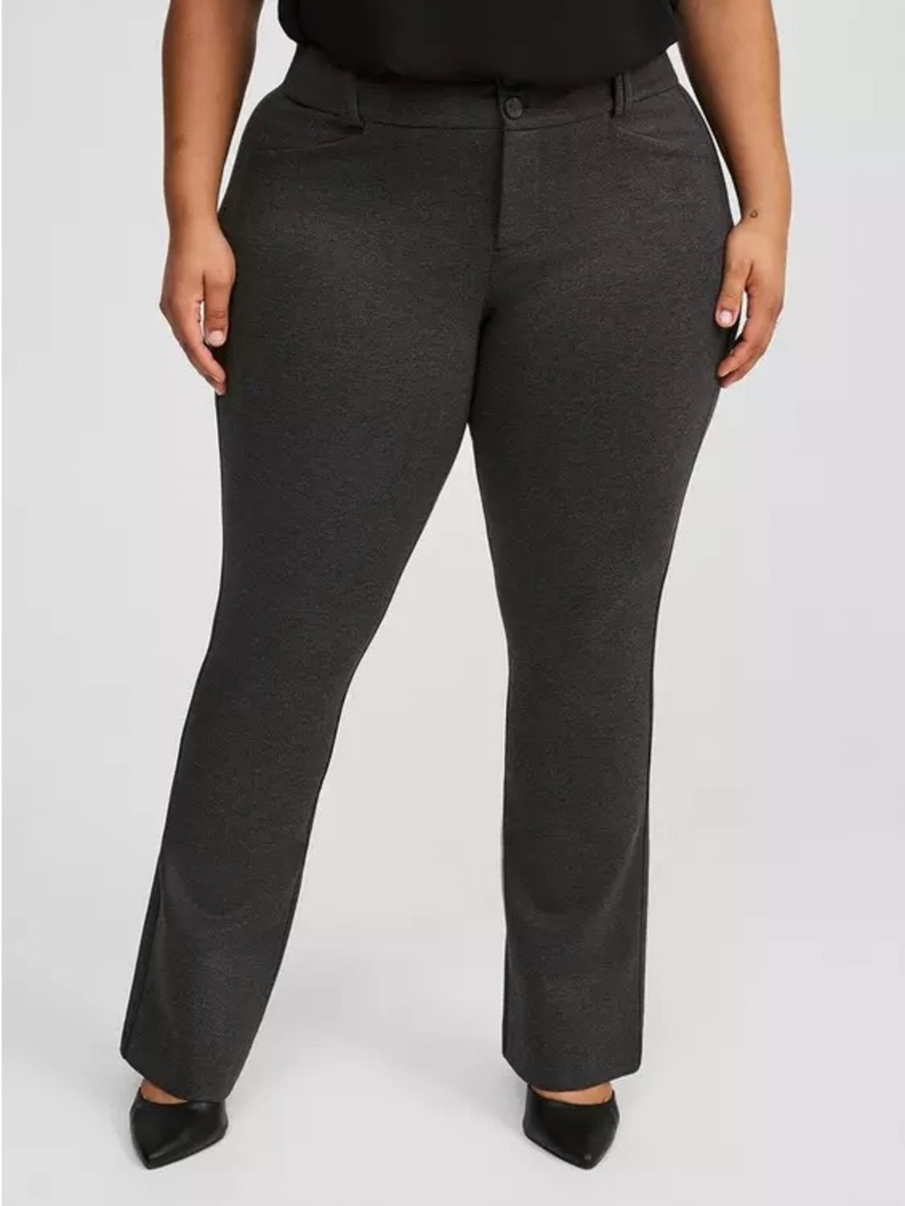 Torrid Charcoal Heather Trouser Bootcut Ponte Pant 22R 564545